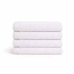 Bomulds håndklæde - 100% bomuld - Valmue - Hvid